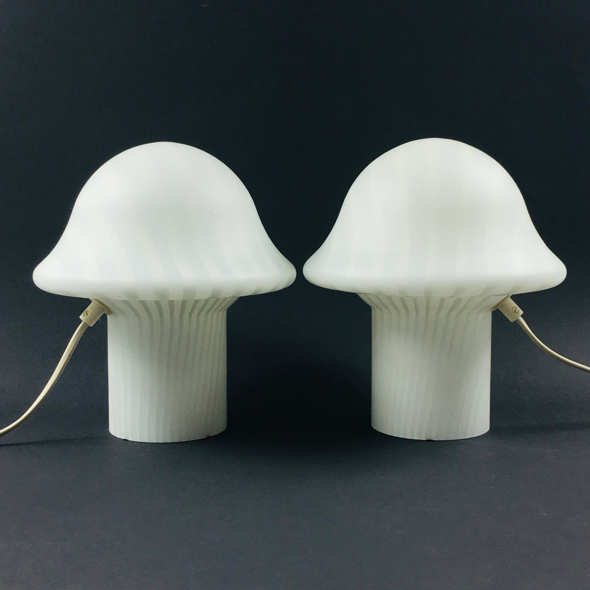 Striped Mushroom Table Lamp from Peill & Putzler, Germany, 1970s