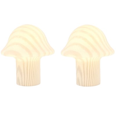 Striped Mushroom Table Lamps from Peill & Putzler, 1970s, Set of 2-BMM-1807968