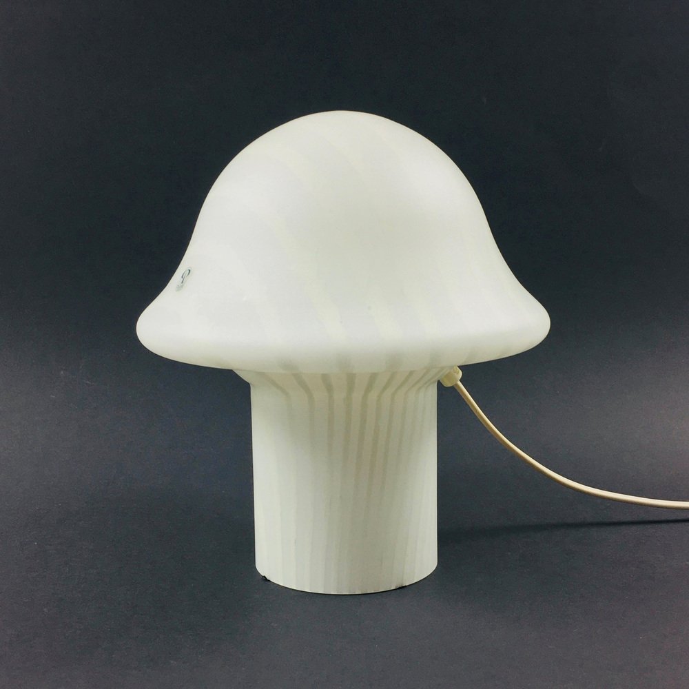 Striped Mushroom Table Lamps from Peill & Putzler, Germany, 1970s, Set of 2