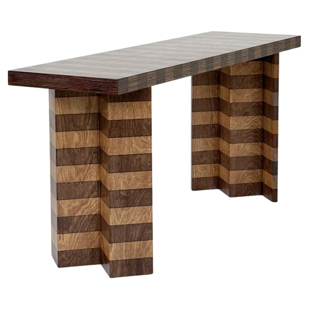 Striped Oak Bench by Goons