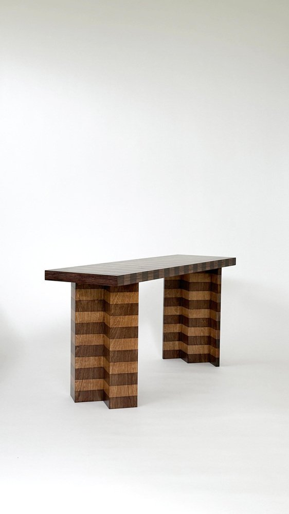 Striped Oak Bench by Goons