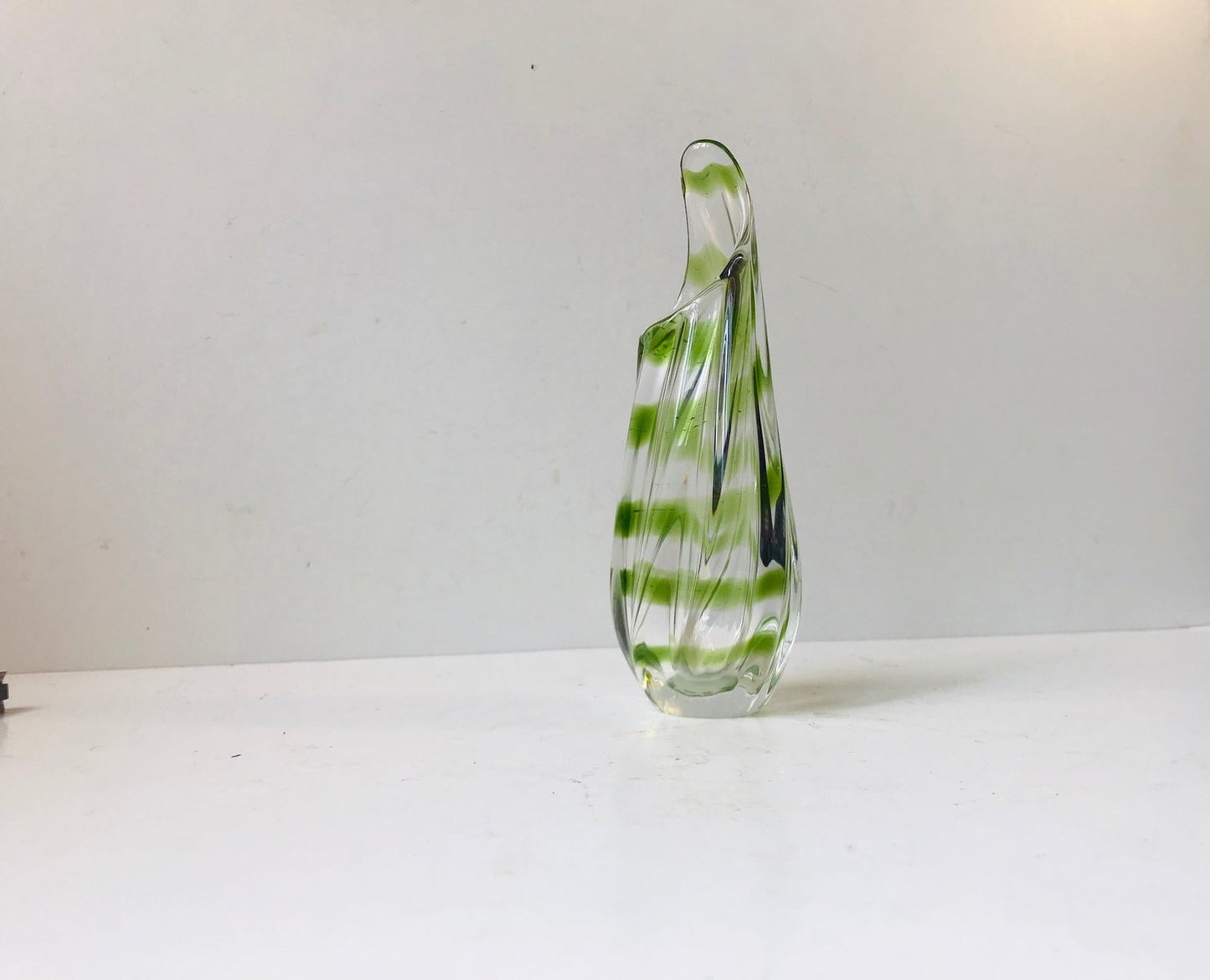 Striped & Twisted Murano Vase from Seguso, 1960s