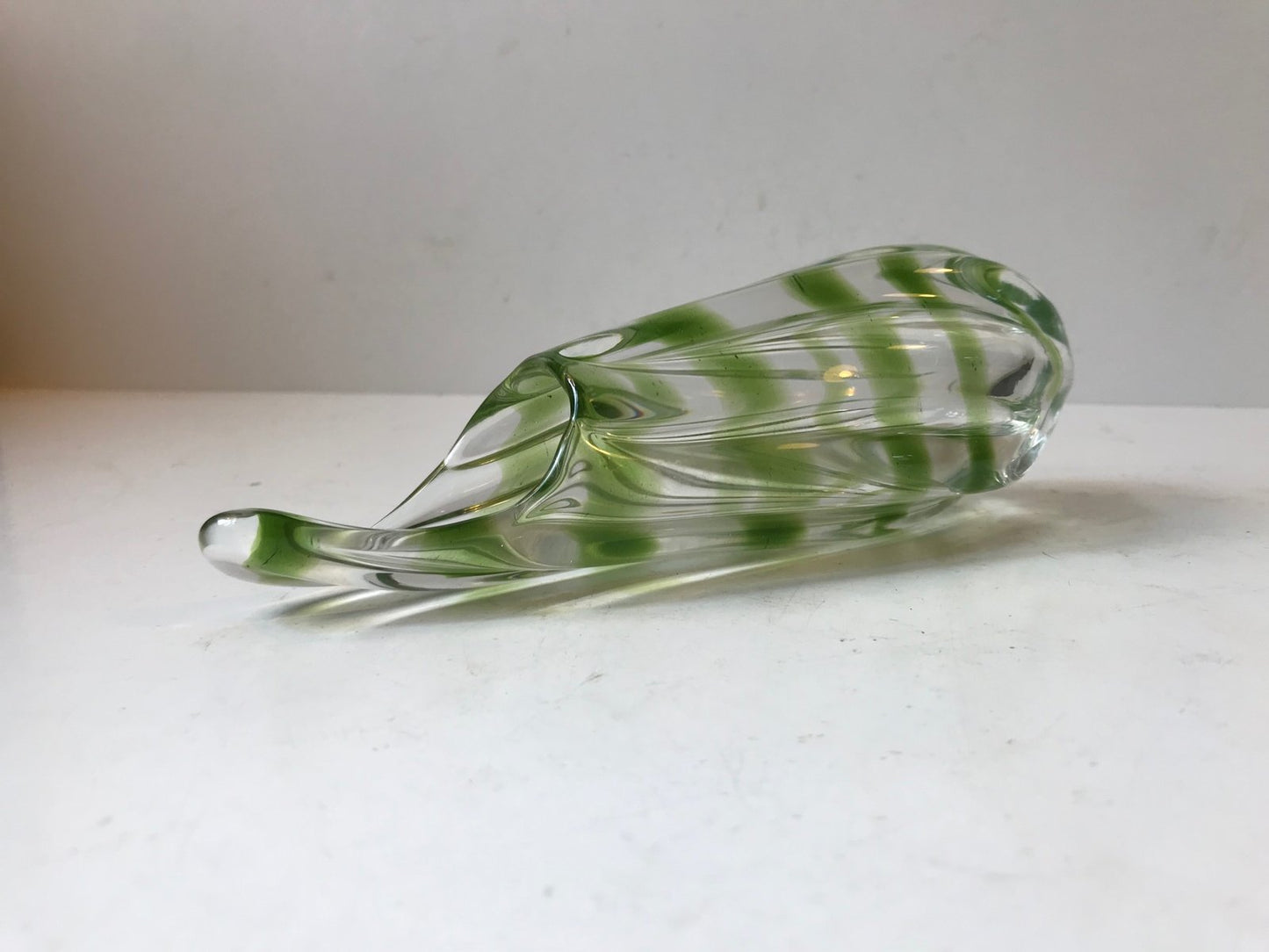 Striped & Twisted Murano Vase from Seguso, 1960s