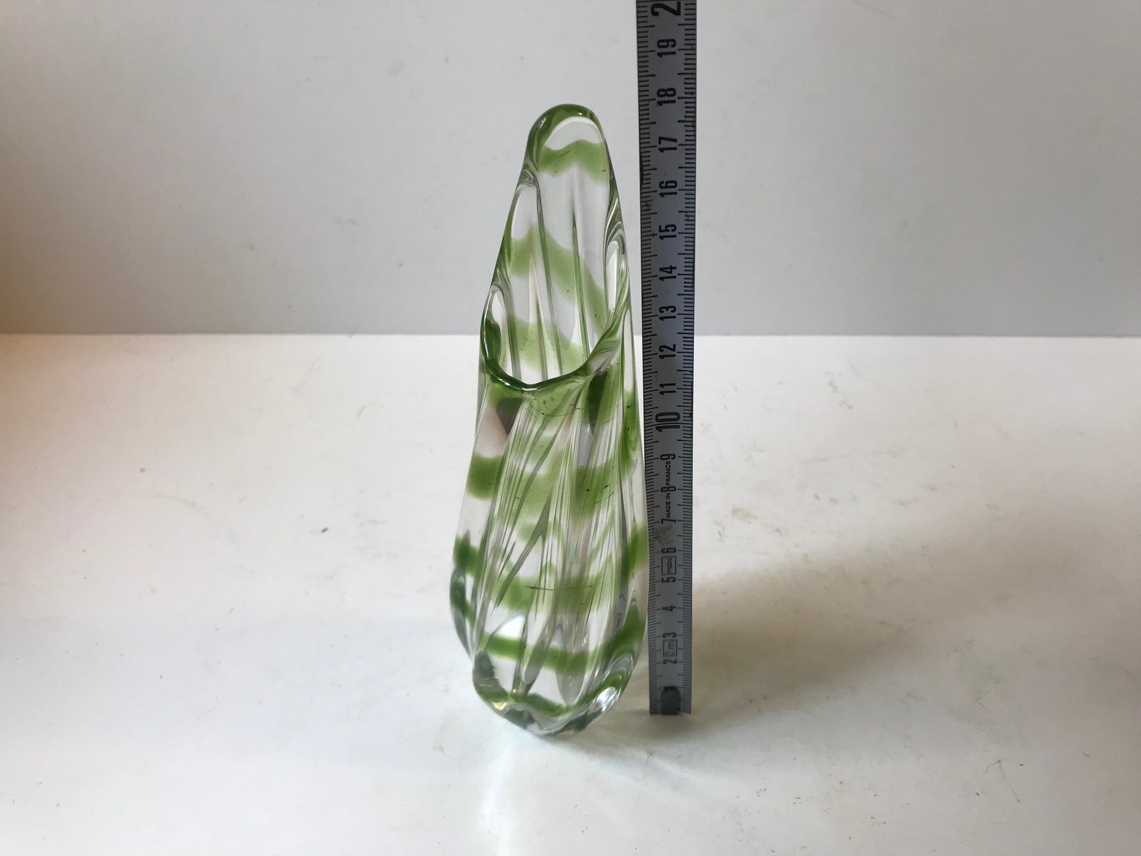 Striped & Twisted Murano Vase from Seguso, 1960s