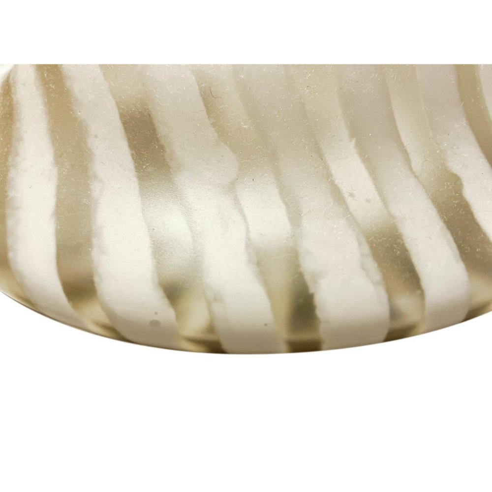 Striped Zebra Glass Flush Mount attributed to Peil Putzler, Germany, 1970s