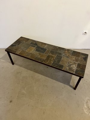 Structural Coffee Table with Slate Tile Top, 1960s-AT-1733077