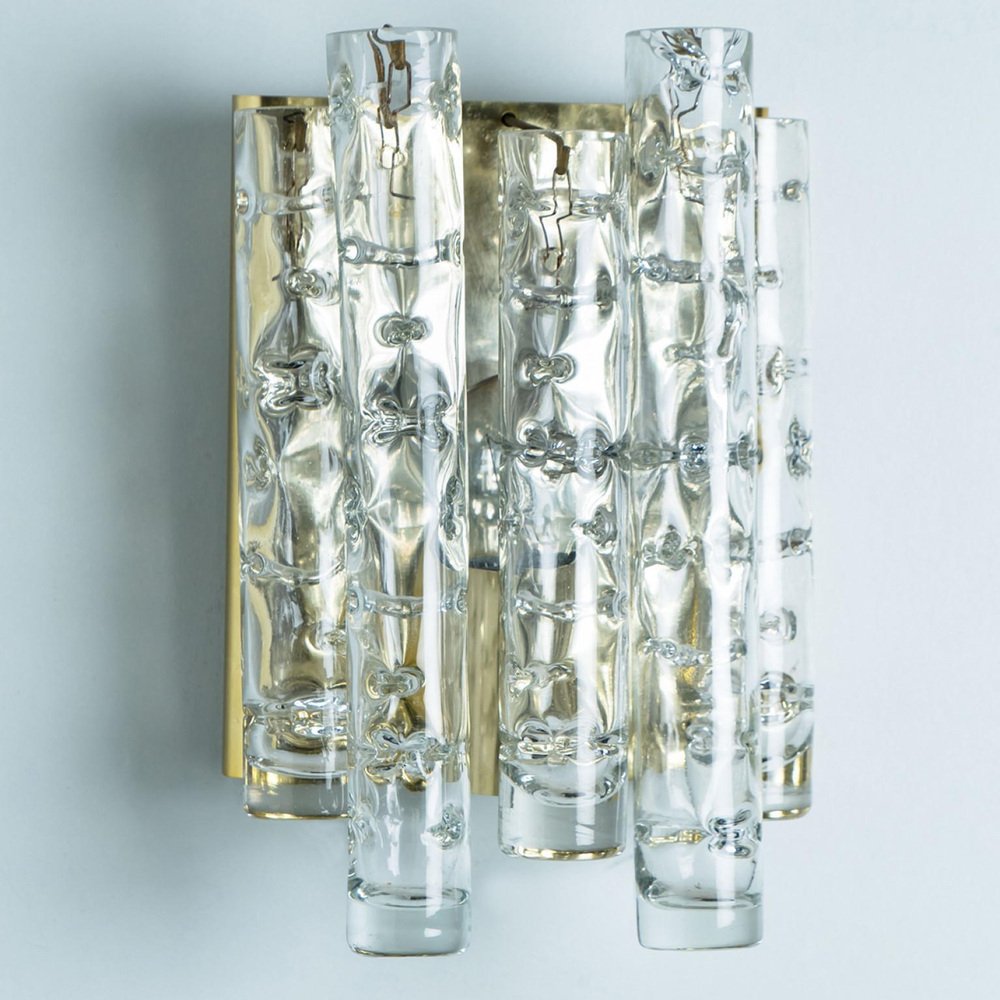 Structured Tubes Wall Lights from Doria Leuchten, 1960s, Set of 2