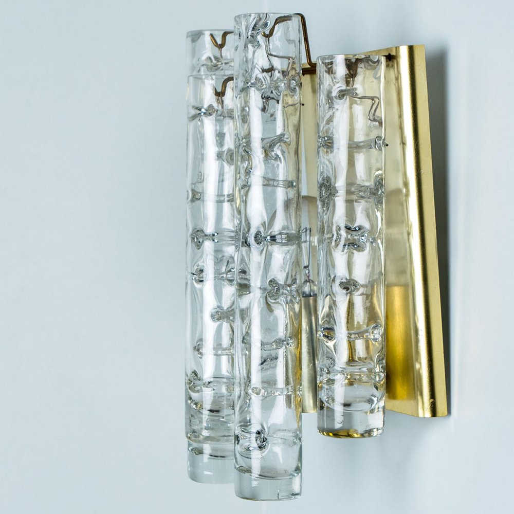 Structured Tubes Wall Lights from Doria Leuchten, 1960s, Set of 2