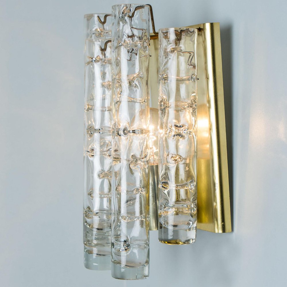 Structured Tubes Wall Lights from Doria Leuchten, 1960s, Set of 2