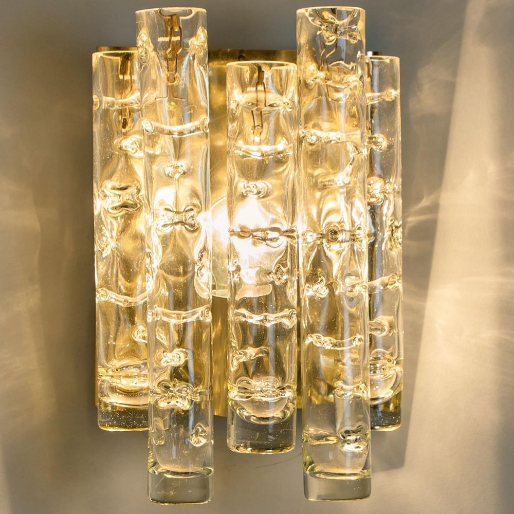 Structured Tubes Wall Lights from Doria Leuchten, 1960s, Set of 2