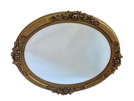 Stucco Mirror with a Flower Motif-FSD-1357997