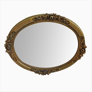 Stucco Mirror with a Flower Motif-FSD-1357997