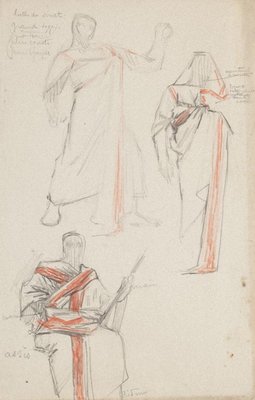 Studies for Costumes Pencil and Pastel by Georges Antoine Rochegrosse-ZCI-778565