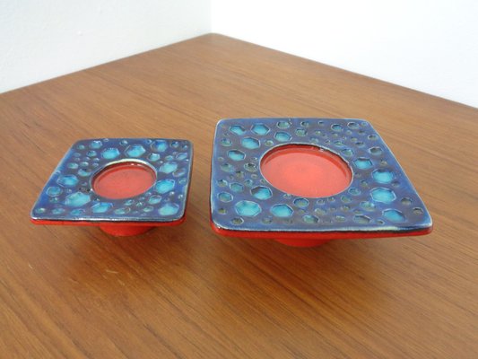 Studio Ceramic Candleholders from Dumler & Breiden, 1970s, Set of 2-RDW-1344961