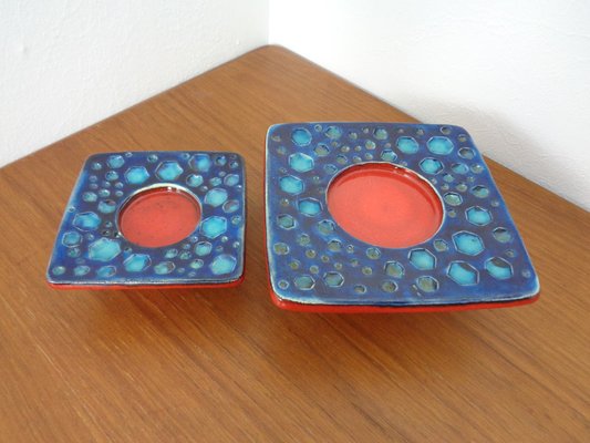 Studio Ceramic Candleholders from Dumler & Breiden, 1970s, Set of 2-RDW-1344961