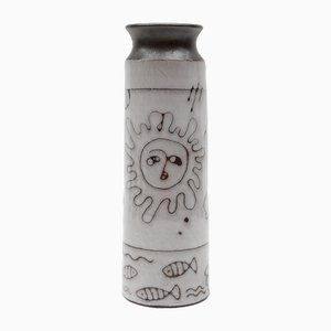 Studio Ceramic Summer Time Sun and Birds Vase by Wilhelm & Elly Kuch, 1960s-KQB-1720606