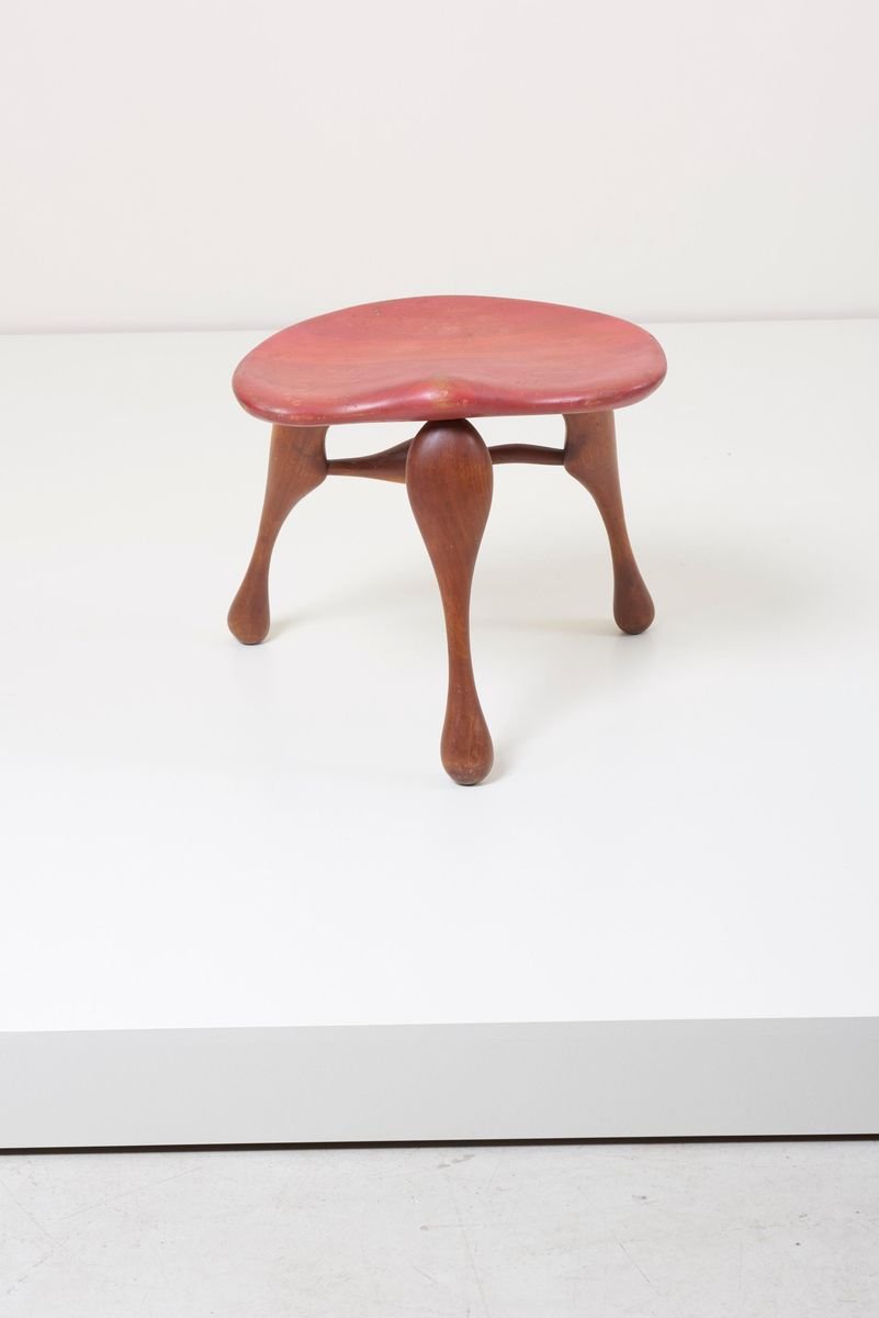 Studio Craft Wooden Stool by Ron Curtis, USA, 1980s