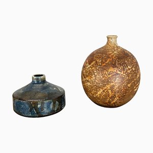 Studio Pottery Sculptural Objects by Gerhard Liebenthron, Germany, 1970s, Set of 2-QZ-1114574