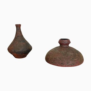 Studio Pottery Sculptural Objects Gerhard Liebenthron, Germany, 1970s, Set of 2-QZ-1312771