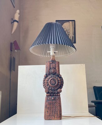 Studio Stoneware Sculptural Totem Table Lamp from Bernard Rooke, 1960s-LCR-1417052