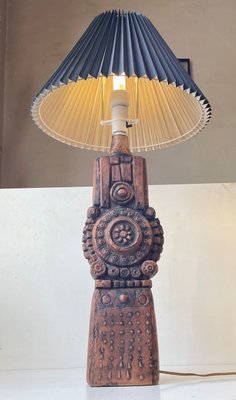 Studio Stoneware Sculptural Totem Table Lamp from Bernard Rooke, 1960s-LCR-1417052