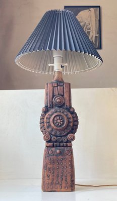 Studio Stoneware Sculptural Totem Table Lamp from Bernard Rooke, 1960s-LCR-1417052