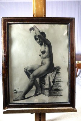 Study of a Woman, Mid 19th Century, Charcoal on Paper-WSV-1283500