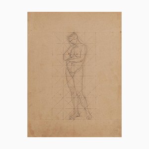 Study of Figures - Ink and Pencil Drawing by M. Dumas - Mid 19th Century 1850 ca.-ZCI-761892