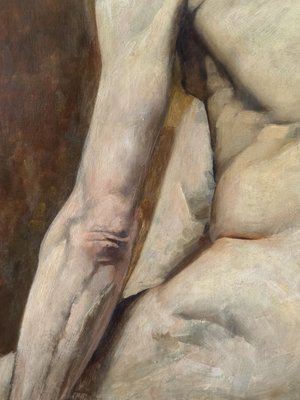 Study of Nude Man, 1890s-1910s, Oil on Canvas-XMH-2033234