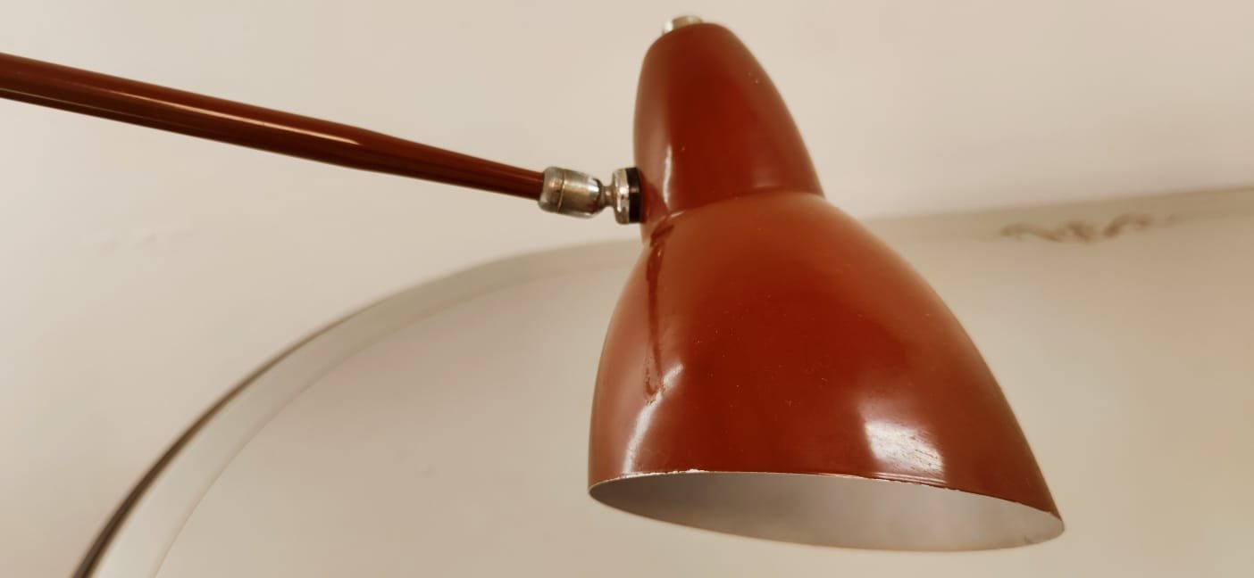 Study Table Lamp with Clamp and Ignition at the Base