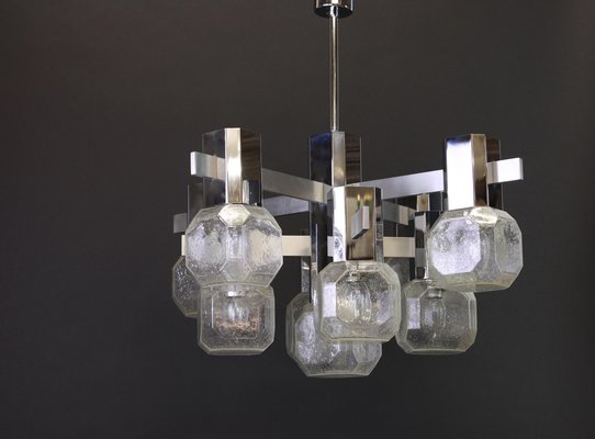 Stunning Large Chrome Chandelier by Sciolari, Italy, 1960s-UGR-1085659