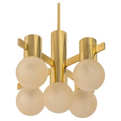 Stunning Sciolari Brass Chandelier, Italy, 1960s-UGR-1301194