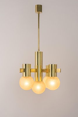 Stunning Sciolari Brass Chandelier, Italy, 1960s-UGR-1301194