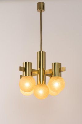 Stunning Sciolari Brass Chandelier, Italy, 1960s-UGR-1301194