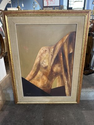 Stylized Female Figure, 1967, Large Oil on Canvas-UAI-2027597