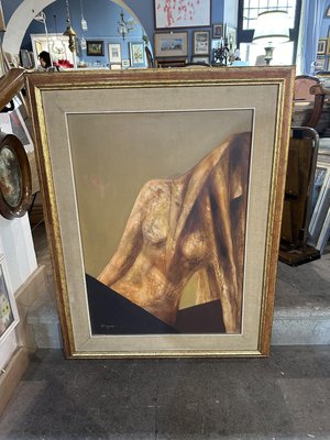 Stylized Female Figure, 1967, Large Oil on Canvas-UAI-2027597