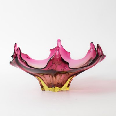 Submerged Murano Glass Bowl from Cristallo Venezia, 1960s-IXK-1185268