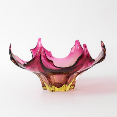 Submerged Murano Glass Bowl from Cristallo Venezia, 1960s-IXK-1185268