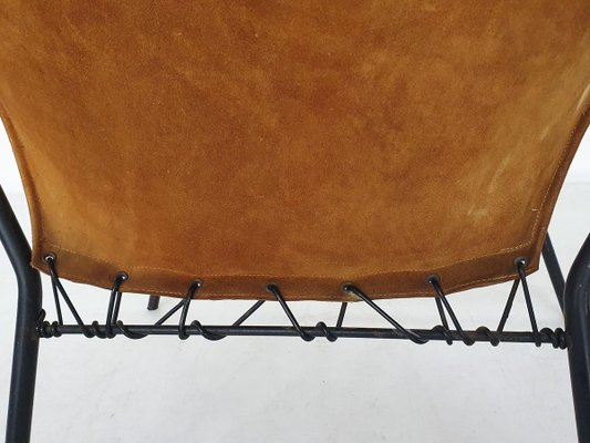 Suede Balloon Chair by Hans Olsen for Lea Design, Denmark, 1950s-ZO-830640