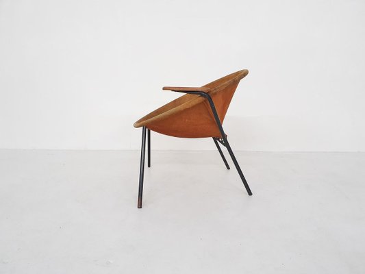 Suede Balloon Chair by Hans Olsen for Lea Design, Denmark, 1950s-ZO-830640