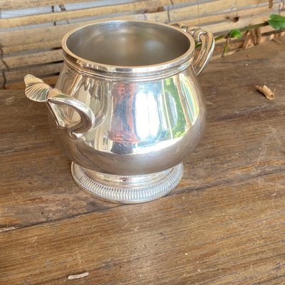 Sugar Pot in Silver Metal from Christofle, France-UR-1042458