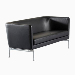 Suita Club Sofa in Black Leather by Charles and Ray Eames for Vitra-SPE-1802869