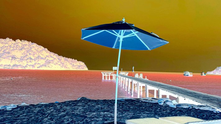 Sumit Mehndiratta, Beach Umbrella, 2023, Archival Pigment Print on Canvas-CHG-2031152