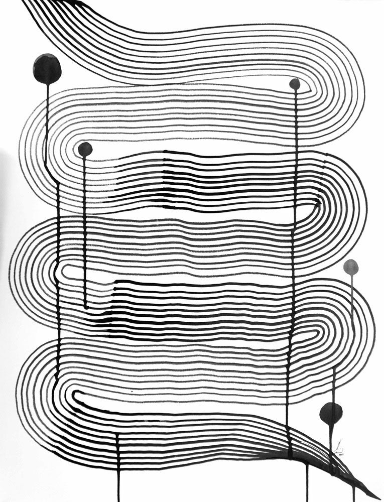 Sumit Mehndiratta, Composition No. 319, 2021, Indian Ink on Paper