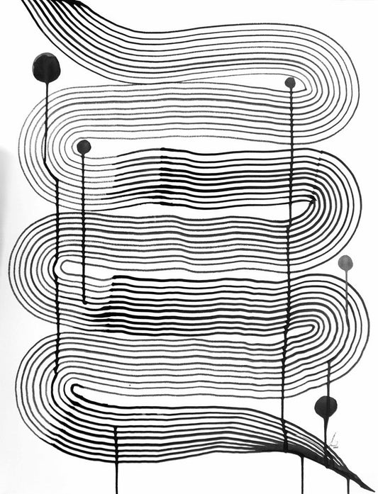 Sumit Mehndiratta, Composition No. 319, 2021, Indian Ink on Paper