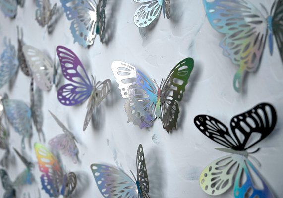 Sumit Mehndiratta, Holographic Butterflies, 2022, Acrylic on Panel-CHG-1241759