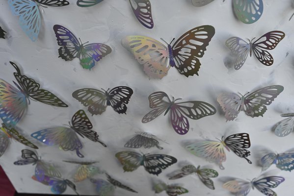 Sumit Mehndiratta, Holographic Butterflies, 2022, Acrylic on Panel-CHG-1241759