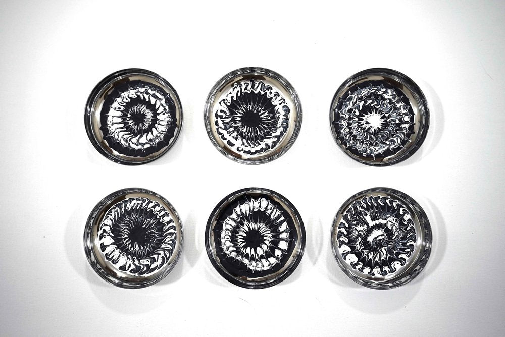 Sumit Mehndiratta, Mandala Series No. 14, 2022, Stainless Steel Discs, Set of 6