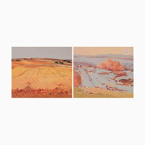 Summer Landscapes Gouache on paper, Set of 2-AOI-1311603