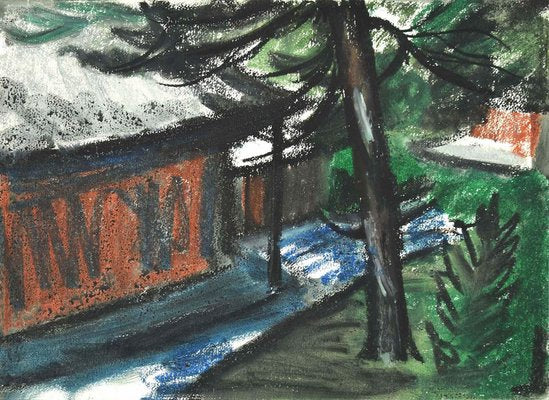 Sun Jingyuan, Landscape, Mixed Media on Cardboard, 1970s-ZCI-1781568